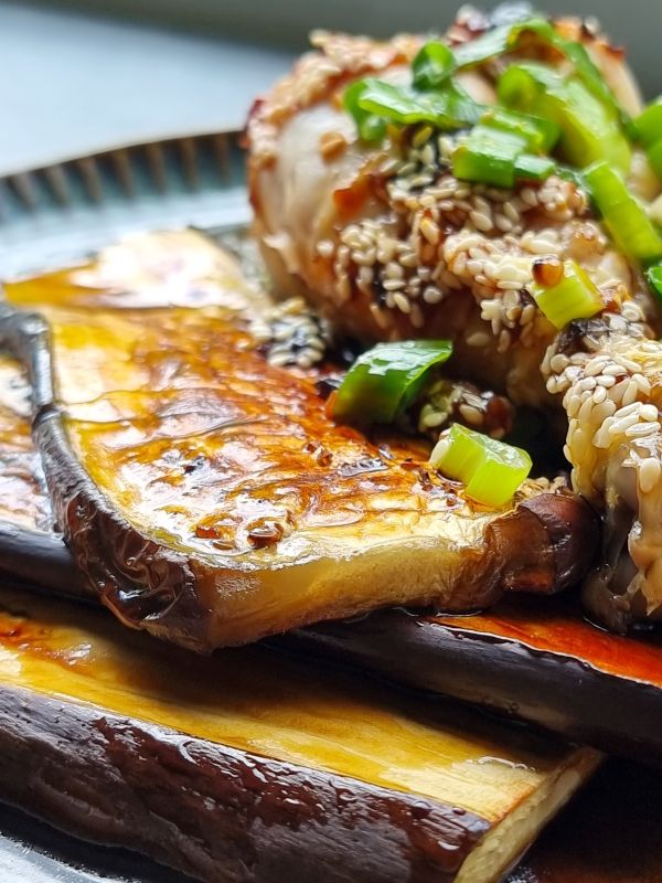 Aubergine met sojasaus