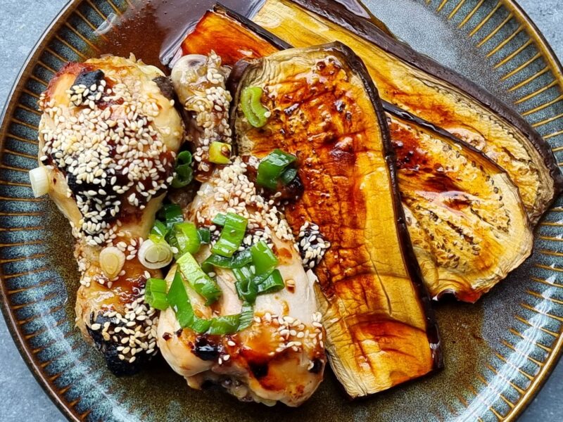 Aubergine met sojasaus